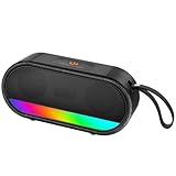 Dyurwa Bluetooth Lautsprecher mit Licht, Musikbox Tragbarer Bluetooth Box