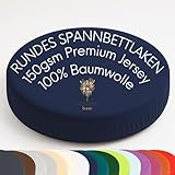 Strauss Home® Rundes Spannbetttuch Premium Jersey 100% Baumwolle für...