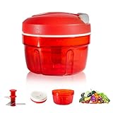 Multifunktionaler Manueller Zwiebelschneider mit Seilzug, BPA-Frei, 300ml...