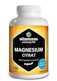 Magnesium-Citrat Kapseln hochdosiert & vegan, 2250 mg davon 360 mg...