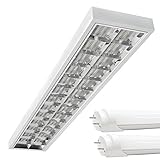 pureled LED Rasterleuchten mit 2X T8 LED 120cm 18W neutralweiß 4500K G13...