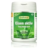 Eisen aktiv, 50 mg, extra hochdosiert, 120 Tabletten, hohe Verfügbarkeit,...