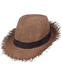 FUGLUS 1pcs Strohhut Gärtner, Strohhut Herren Damen, geflochten...