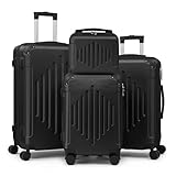 LEADZM Kofferset 4 teilig, Reisekoffer Set mit Kosmetikkoffer &...