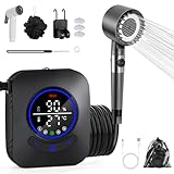 Charmofun Camping Dusche, 8000mAh Tragbare Campingdusche Akku mit Pumpe,...