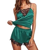 Negligee Damen Pyjama Set 2 Stück Sexy Nachtwäsche Damen Elegante...