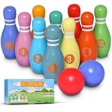 Pink Papaya XL Kegelspiel für Kinder - 12 teiliges Bowling Set, Outdoor &...