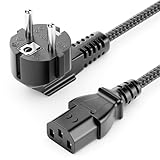 deleyCON 3,0m Kaltgerätekabel - Nylon Kabel - Netzkabel Stromkabel...