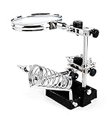 HUIBBGO 10-fache Lupenklemme, 85-mm-Tischlupe, freihändige Vergrößerung...