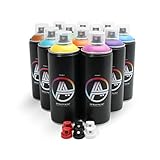 Double A Spraypaint Sprühdosen Set, Paket Grundfarben Groß, 12 Spraydosen...