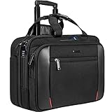 EMPSIGN Bussiness Trolley Laptoptasche mit Rollen, Rolling Laptop Case mit...