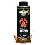 alphazoo Premium Lachsöl Hunde & Katzen 250 ml, Omega 3 & 6 Fischöl für...