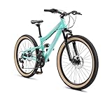 BIKESTAR Kinder Fahrrad Fully Mountainbike 21 Gang Shimano, Scheibenbremse...