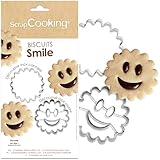 ScrapCooking - 2 Ausstechformen „Smile“ aus Edelstahl - Keks-Ausstecher...