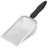 QWORK® Sandsieb aus Rostfreiem Edelstahl - 2X2mm Mesh - Metallschaufel...