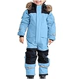 SKAJGL Skioverall Unisex Kinder Winddicht mit Kapuze Schneeanzug...