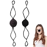 lasuroa 2stk Winter-Nasenwärmer, Gehäkelte Nasenabdeckungen für Kaltes...