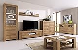 Furniture24 Wohnzimmer Set Wohnwand Sky Tv Schrank Vitrine Hängeregal...