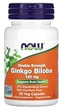 Now Foods - Ginkgo Biloba Doppelstärke | Hochdosiert, 120mg - 50 vegane...