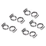 Xavax 10er Set Schlauchschellen mit Schneckenantrieb, Spannbereich 20 - 32...