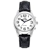 Deutsch Sprechende Armbanduhr Uhr,unisex Sprechuhr mit Edelstahlband für...