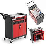 AIRAJ Werkstattwagen,2-Schubladen-Großraum-...