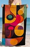 Strandtuch Schwarz Microfaser Badetuch Groß 90x160cm Strandhandtuch...