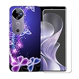 LCEHTOGYE Hülle für Vivo V40 + Gehärtetes Glas Film...