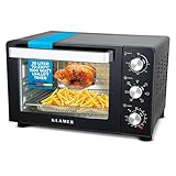 KLAMER Minibackofen mit Umluft (30 Liter), 6 Backfunktionen, 70-230°C, 120...