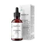 Nutri + Vitamin B12 Tropfen 50 ml hochdosiert + vegan - B 12 Flüssig 500...