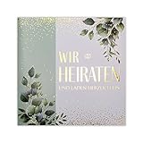 Art Nuvo HOCHZEITSEINLADUNGEN SATZ 20 St. 135x135mm MIT BEDRUCKBAREN...