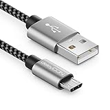 deleyCON 1m Nylon Micro USB Kabel Ladekabel Datenkabel Metallstecker Laden...