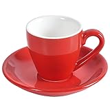 ionEgg Espressotasse aus Porzellan mit Untertasse, Espresso-Schnapsbecher,...