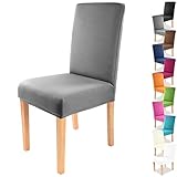 Gräfenstayn® Stretch-Stuhlhusse Charles - runde und eckige Stuhllehnen -...