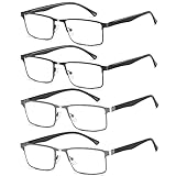 Fsread 4er-Pack Lesebrille Herren, Leichte Blaulichtblockierende...