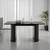 IDIMEX Esstisch GUARDA 160 x 75 cm, Schwarz MDF - Rechteckiger...