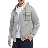 Generisch Herren-Fleecejacke Mit ReißVerschluss Warm Und Bequem Sportjacke...