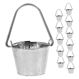 Levemolo 12 Stück Teiliges Miniatur-Eimer- Wetterfeste Zinkeimer-deko...