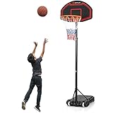 FANTASK Basketballkorb Outdoor, Basketballständer 155-210cm...