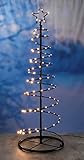 Spetebo Metall Weihnachtsbaum mit 100 LED in warmweiß - Lichterbaum außen...