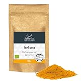 BIO Kurkuma Pulver (Gelbwurz Curcuma) 250g | Reine Kurkumawurzel fein...