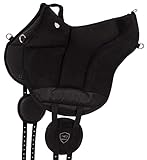 Equinate Reitpad Toledo aus Mikrofaser Schwarz - Bareback Pad mit...