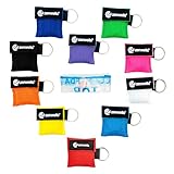 Zenwells Beatmungsmaske Schlüsselanhänger 10 Stück (bunt) - CPR Maske...