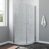 AQUABATOS Duschkabine 90x90 cm Viertelkreis Duschabtrennung Runddusche...