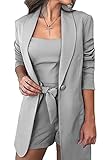 Sexy Business-Outfits für Damen, 3-teilig, vorne offener Blazer + Crop...