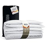 BEFA NATUR Made in Germany Daunendecke 155x220 cm aus 90% Daunen und 10%...