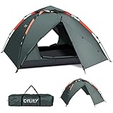 Cflity Camping Zelt, 3 Personen Instant Pop Up Wasserdicht DREI Schicht...