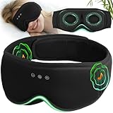 MUSICOZY Bambus-Baumwolle Schlafmaske mit Kopfhörer, 3D Schlafkopfhörer...
