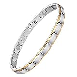 Jeracol Titanstahl magnetarmband damen, magnetische Brazaletes mit 3500...