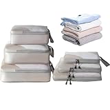 Kompressions-Verpackungsbeutel – 6 Stück Reise-Aufbewahrungswürfel für...